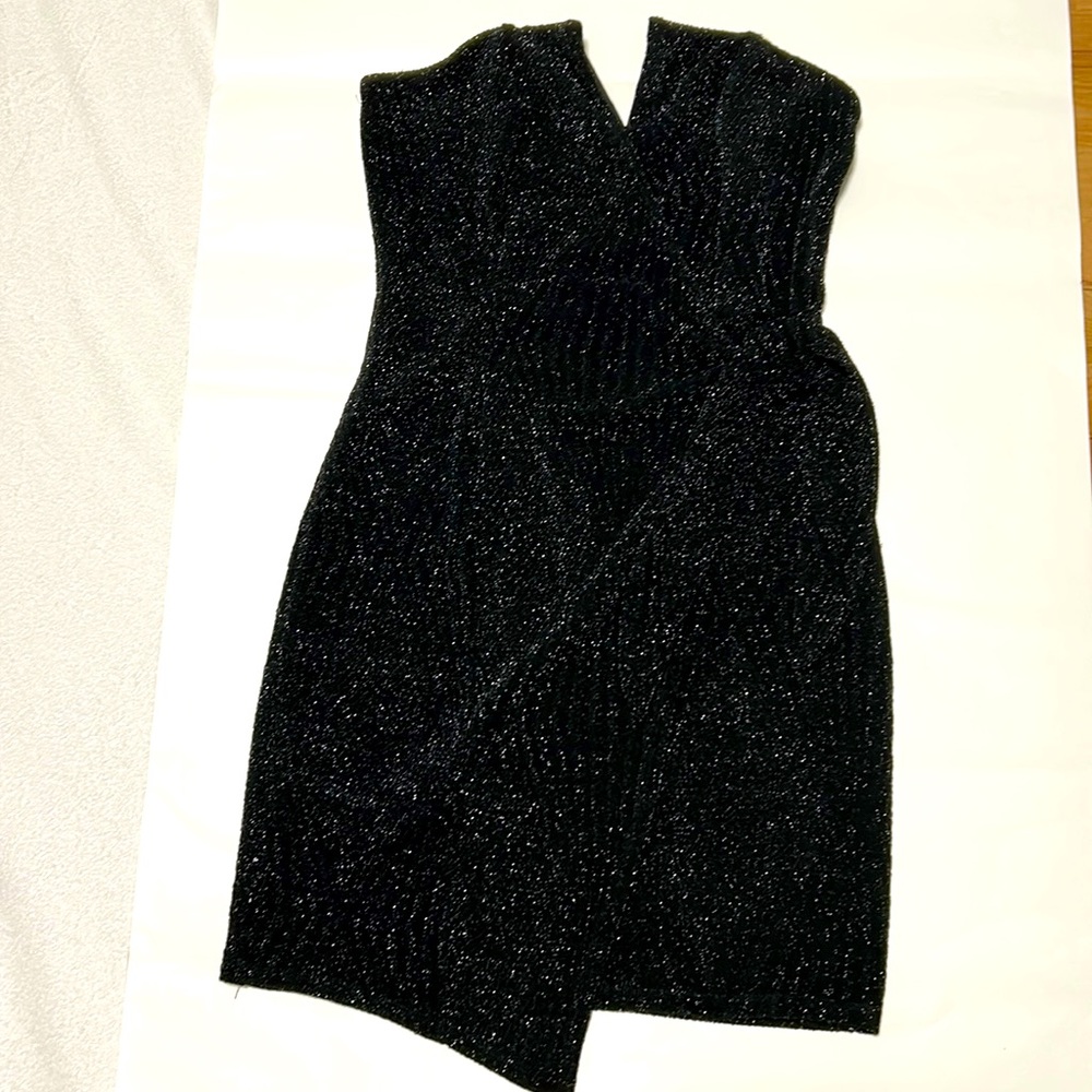 ROW.A Black Sparkly Strapless V-wire neckline with non-slip silicone trim Dress